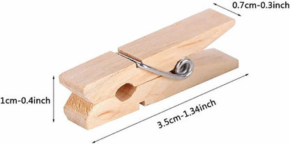 Sturdy 1 Inch Mini Wooden Craft Clothespins 100pcs