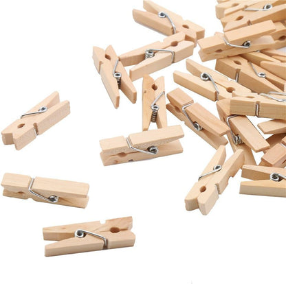 Sturdy 1 Inch Mini Wooden Craft Clothespins 100pcs
