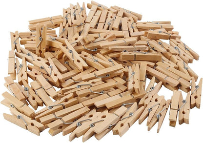 Sturdy 1 Inch Mini Wooden Craft Clothespins 100pcs