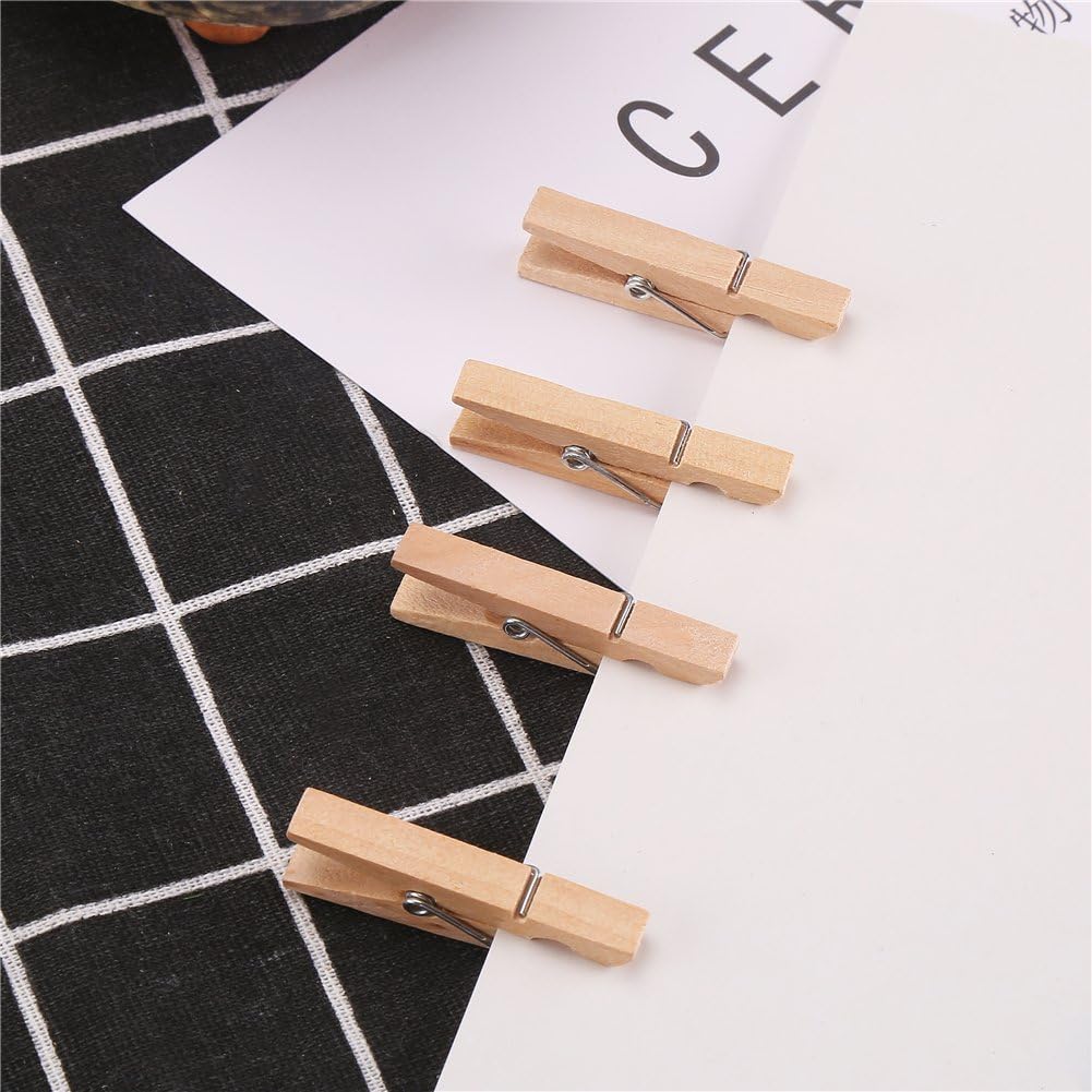 Sturdy 1 Inch Mini Wooden Craft Clothespins 100pcs