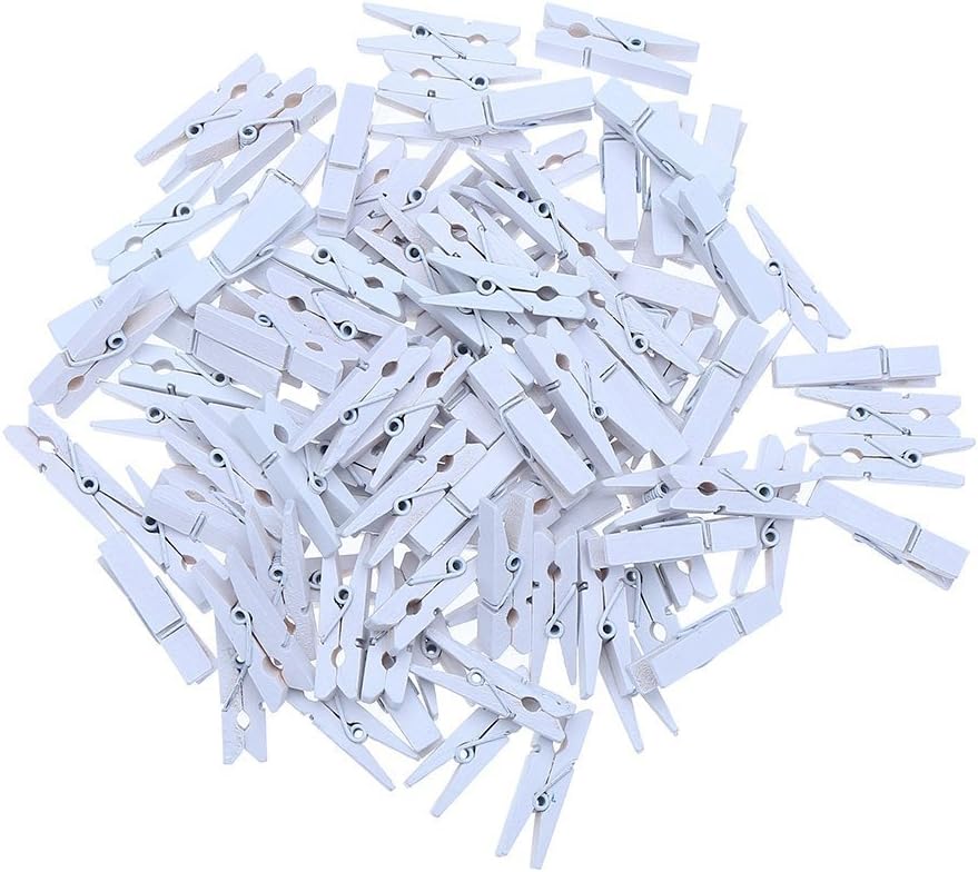 Sturdy 1 Inch Mini Wooden Craft Clothespins 100pcs