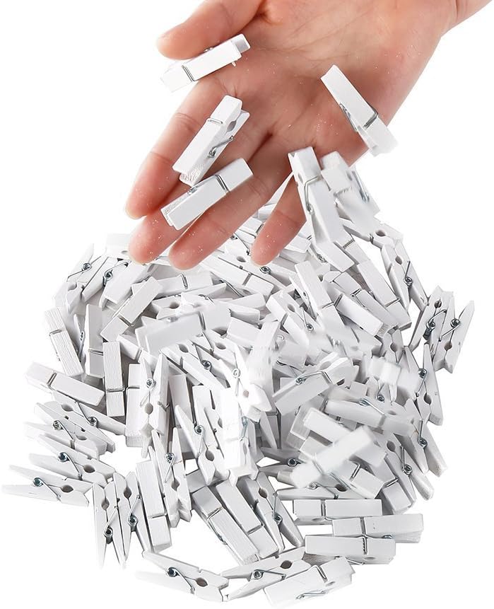 Sturdy 1 Inch Mini Wooden Craft Clothespins 100pcs