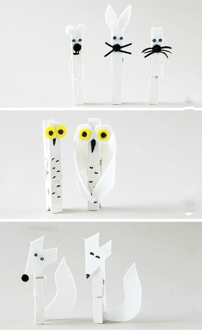 Sturdy 1 Inch Mini Wooden Craft Clothespins 100pcs