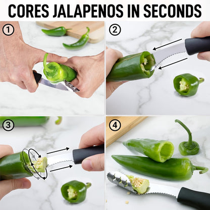 Stainless Steel Jalapeno Corer & Seed Remover