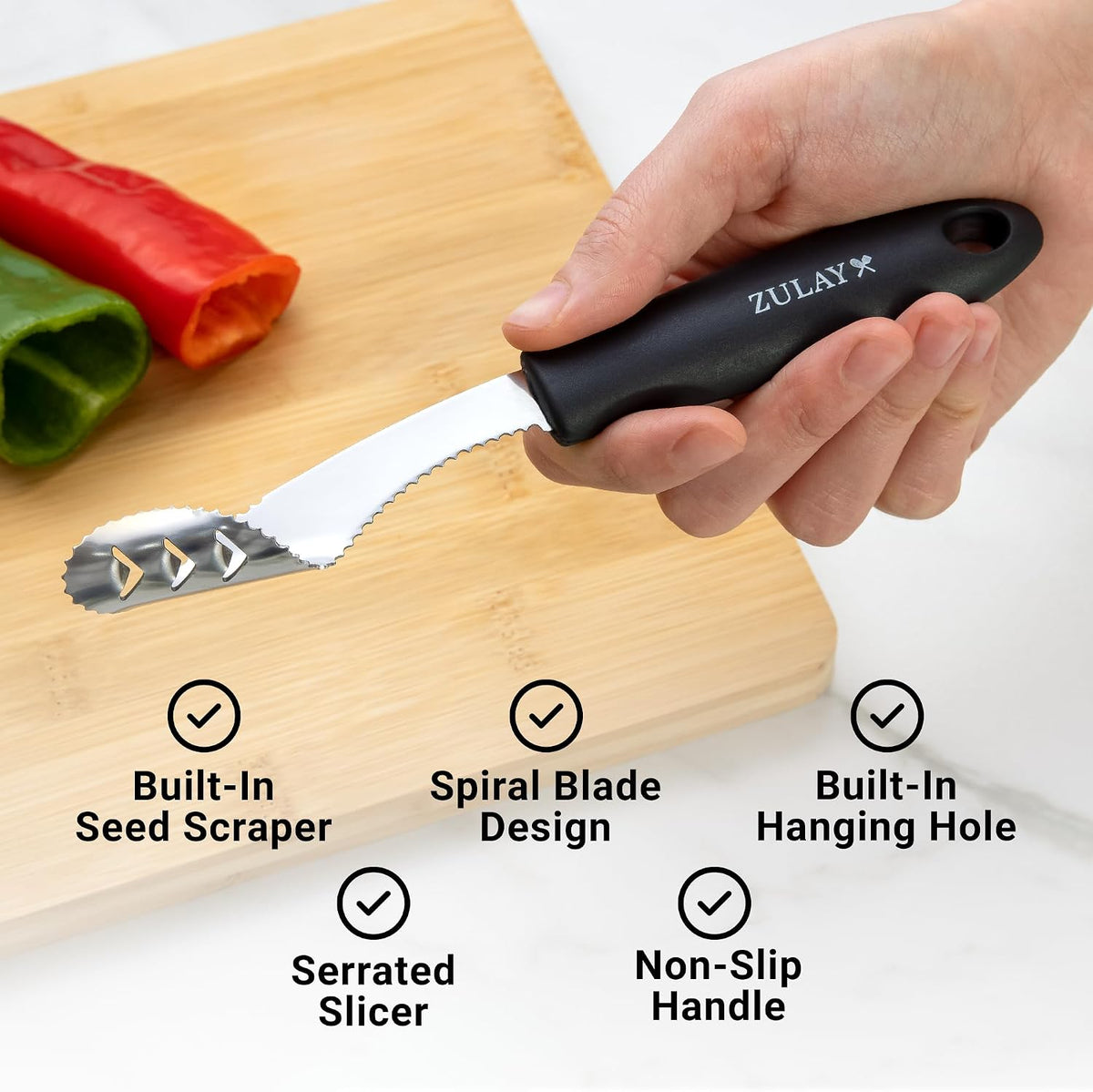 Stainless Steel Jalapeno Corer & Seed Remover