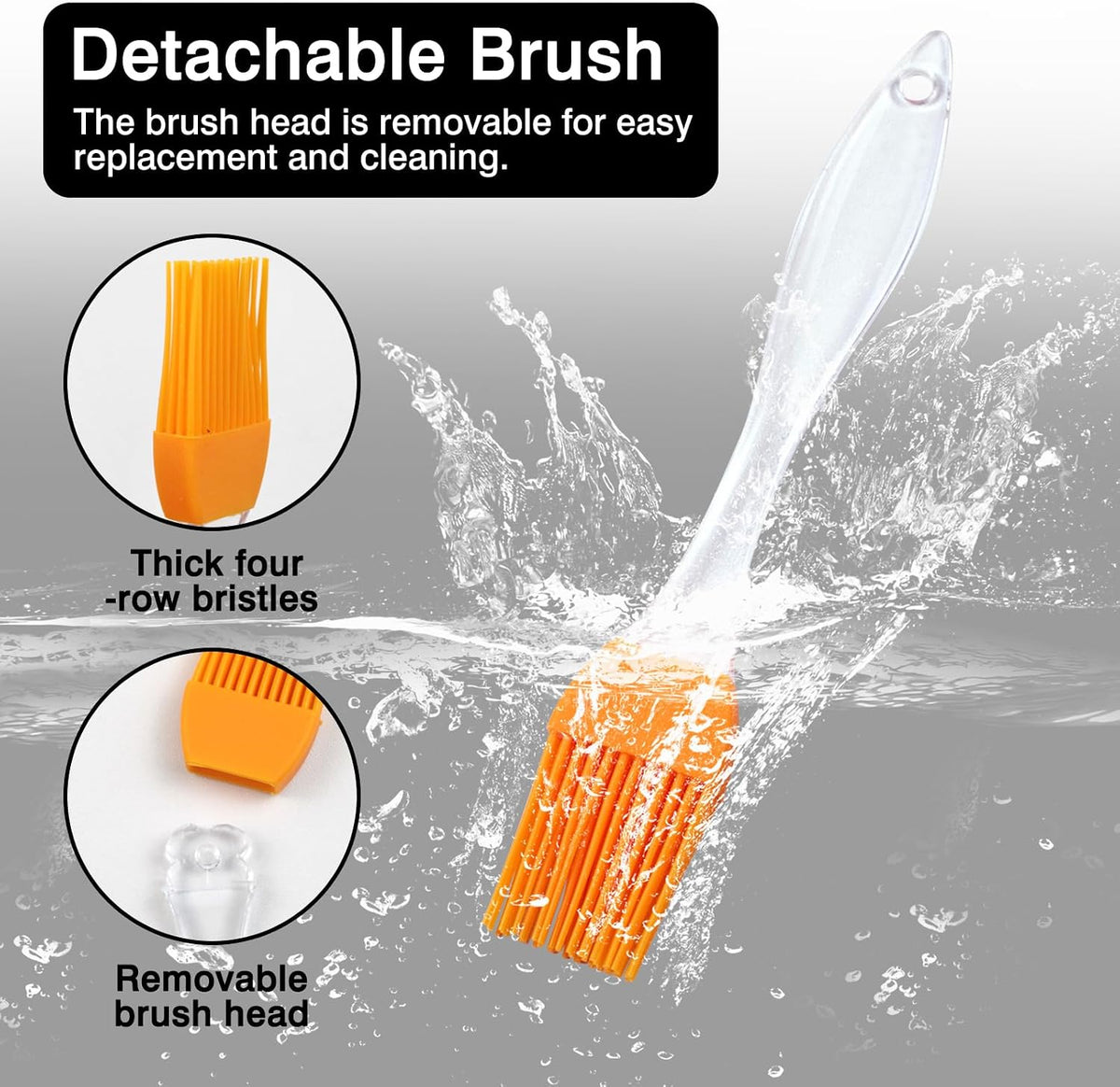 Silicone Pastry & Basting Brush – Heat-Resistant Cooking Brush for BBQ, Grill, Baking, and Kitchen Use