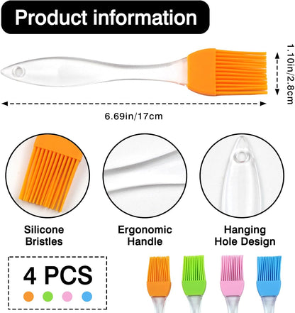 Silicone Pastry & Basting Brush – Heat-Resistant Cooking Brush for BBQ, Grill, Baking, and Kitchen Use