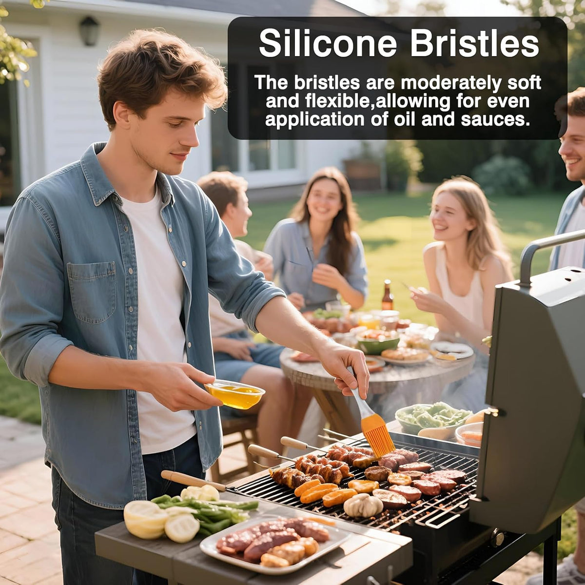 Silicone Pastry & Basting Brush – Heat-Resistant Cooking Brush for BBQ, Grill, Baking, and Kitchen Use