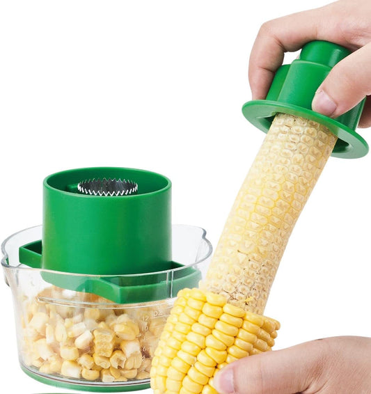 Corn Cob Peeler MultiTool Set - Includes Corn Cob Remover, Pusher, Measuring Cup, and Grater