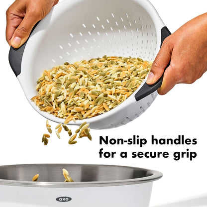 Good Grips Plastic Strainer - 3 Qt Capacity, White