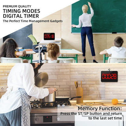 Kitchen Digital Timer, Count Down Up, Rechargeable, Vibration Mode