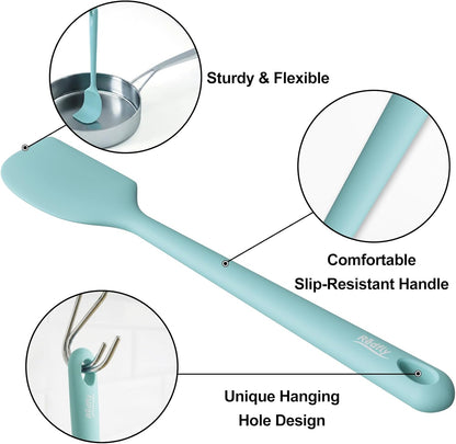 5-Piece Food-Grade Silicone Spatula Set for Baking, Heat-Resistant | Dishwasher safe, nonstick surface, for cooking and kitchen use, flexible rubber spatulas, 5 kitchen tools