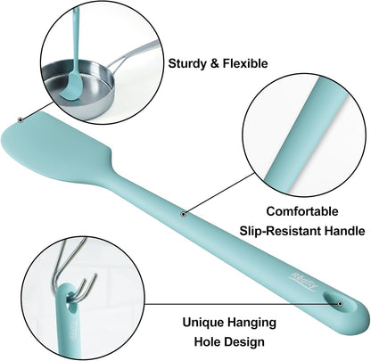 5-Piece Food-Grade Silicone Spatula Set for Baking, Heat-Resistant | Dishwasher safe, nonstick surface, for cooking and kitchen use, flexible rubber spatulas, 5 kitchen tools