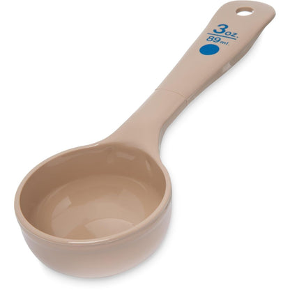 Measure Miser Plastic Measuring Spoon with Short Handle, 3 Ounces, Beige