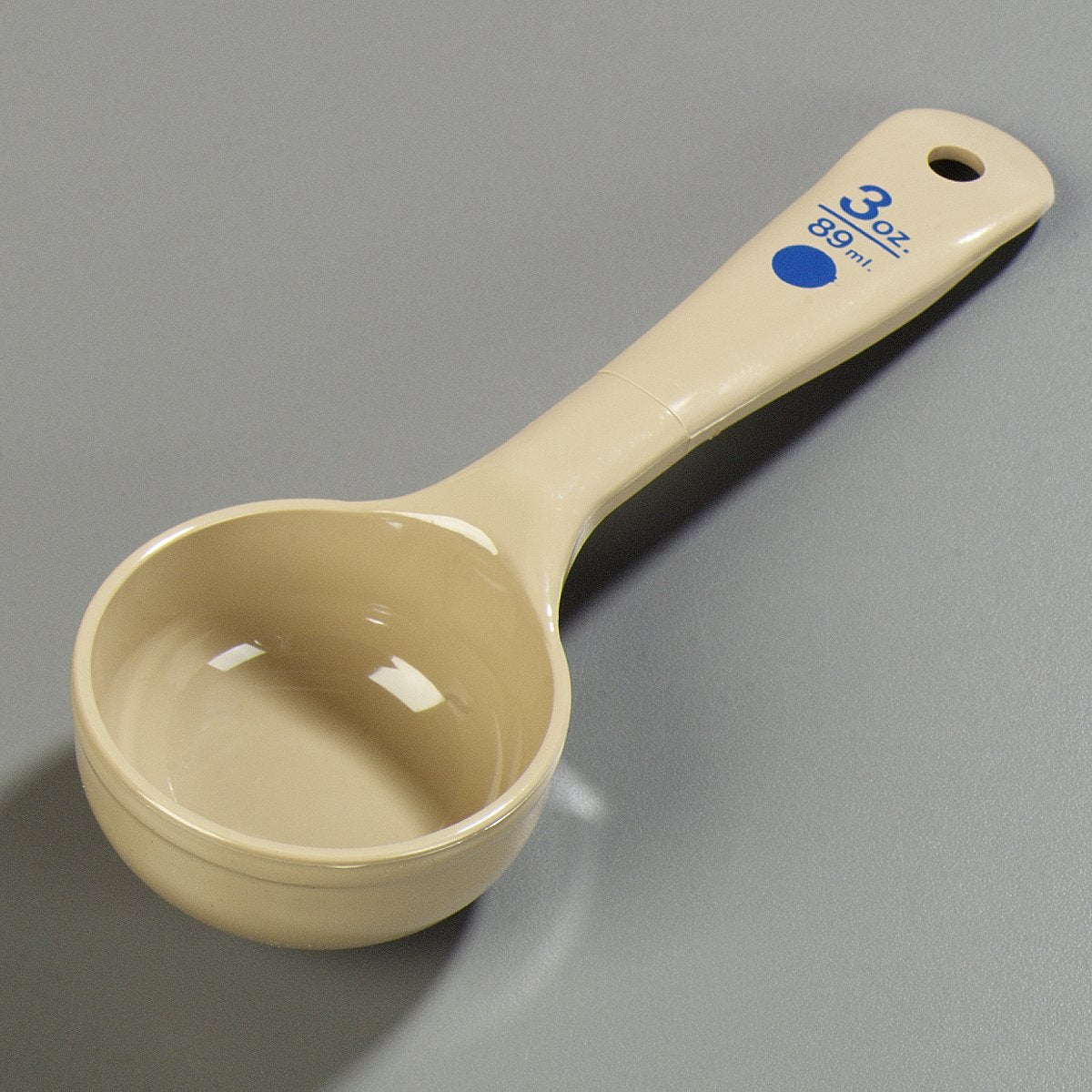 Measure Miser Plastic Measuring Spoon with Short Handle, 3 Ounces, Beige
