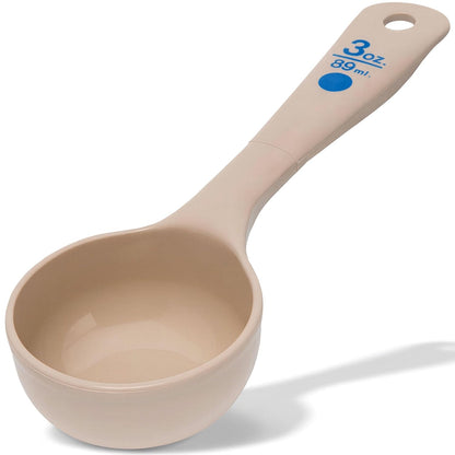 Measure Miser Plastic Measuring Spoon with Short Handle, 3 Ounces, Beige