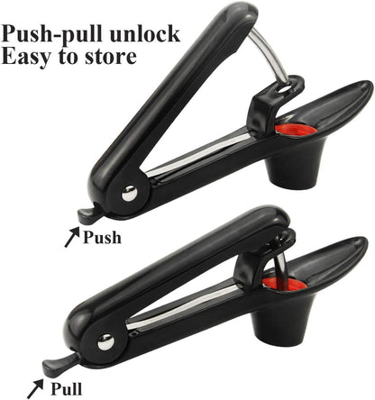 2PCS Cherry Pitter - Stainless Steel Cherries Corer Pitter Tool with Hand-held Push Design, Save Time & Space for MMake Delicious Cherries Dishes and Cocktail Cherries (2PCS Black)