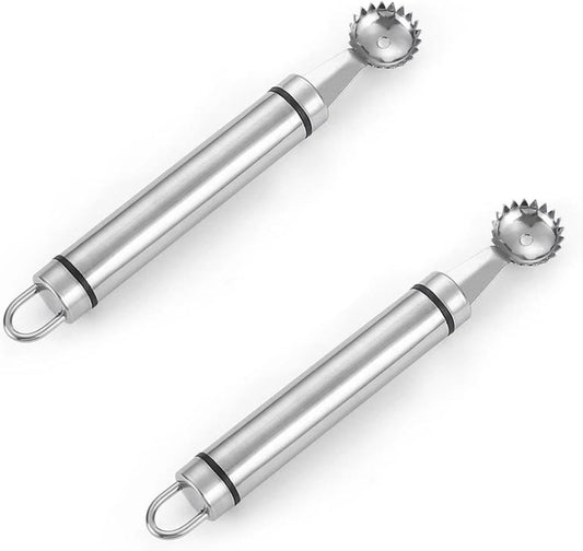2pcs Stainless Steel Strawberry Huller Multi-Function Stainless Corer and Pitter Remover for Strawberry, Tomato, Vegetable and Fruit