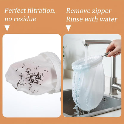 Ultra Fine Mesh Strainer Bags with Stainless Steel Handle, 3 Pcs Reusable Nut Milk Bag Strainer, Juice Strainers Mesh Filter Bags Cheese Cloth Bag for Straining Nutmilk, Coffee, Tea, Yogurt (Small)