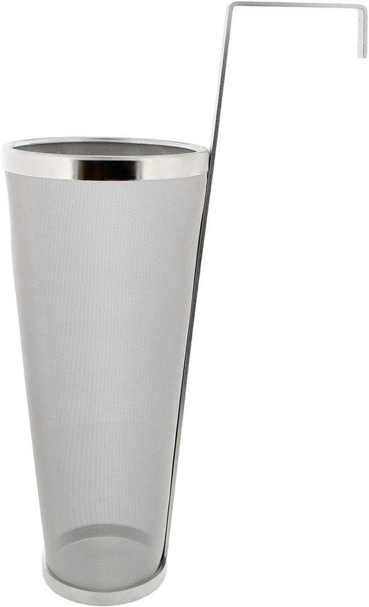 Brewing Hopper Spider Strainer, ProMaker Stainless Steel 1 Gallon 300 Micron Mesh Cartridge Hop Spider Beer Hops Filter Homebrew Hops Beer Tea Kettle Brew Filter (5.3 X 16 Inch)