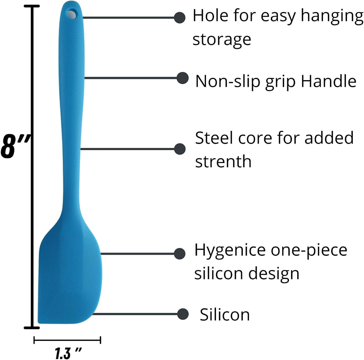 Performore Heavy Duty Silicone Food Basting Brush and Tongs Kitchen Set, Heat Resistant with Stainless Steel for BBQ Grill, Soft Bristles and Long Handle, 2 Tongs, 1 Brush, and 1 Spatula (4 in 1 Set)