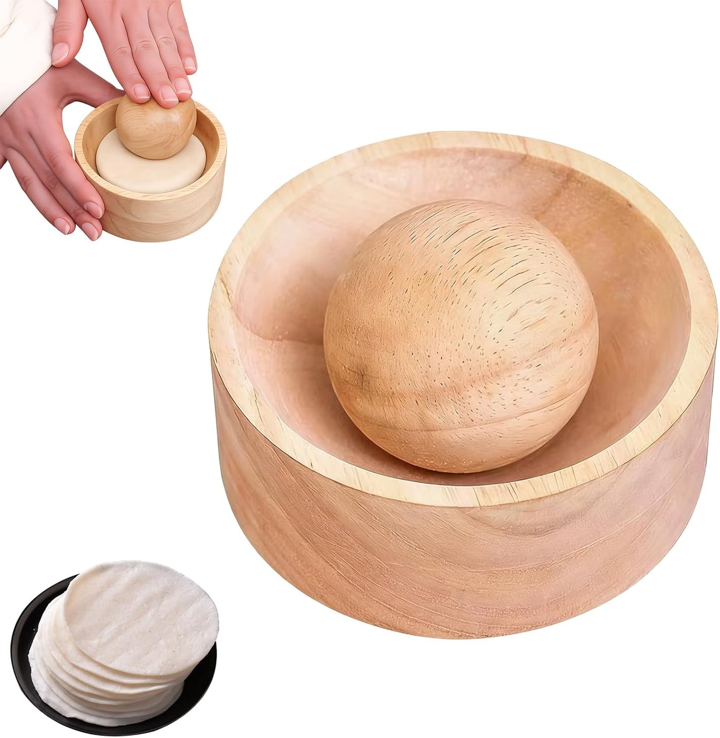 Wooden Dumpling Maker, Dumpling Maker Set, Efficient Dumpling Skin Maker for Home Cooks, Quick Dumpling Roller with Dough Presser, Complete Kitchen Tool for Meal Preparation