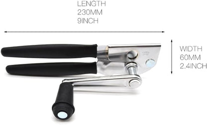 1 Pack Commercial Grade Heavy Duty Manual Can Opener with Easy Crank Folding Handle, Super Thick 20GA 2.0mm Steel with Chrome Plate Finish, Fit All Size Large Cans