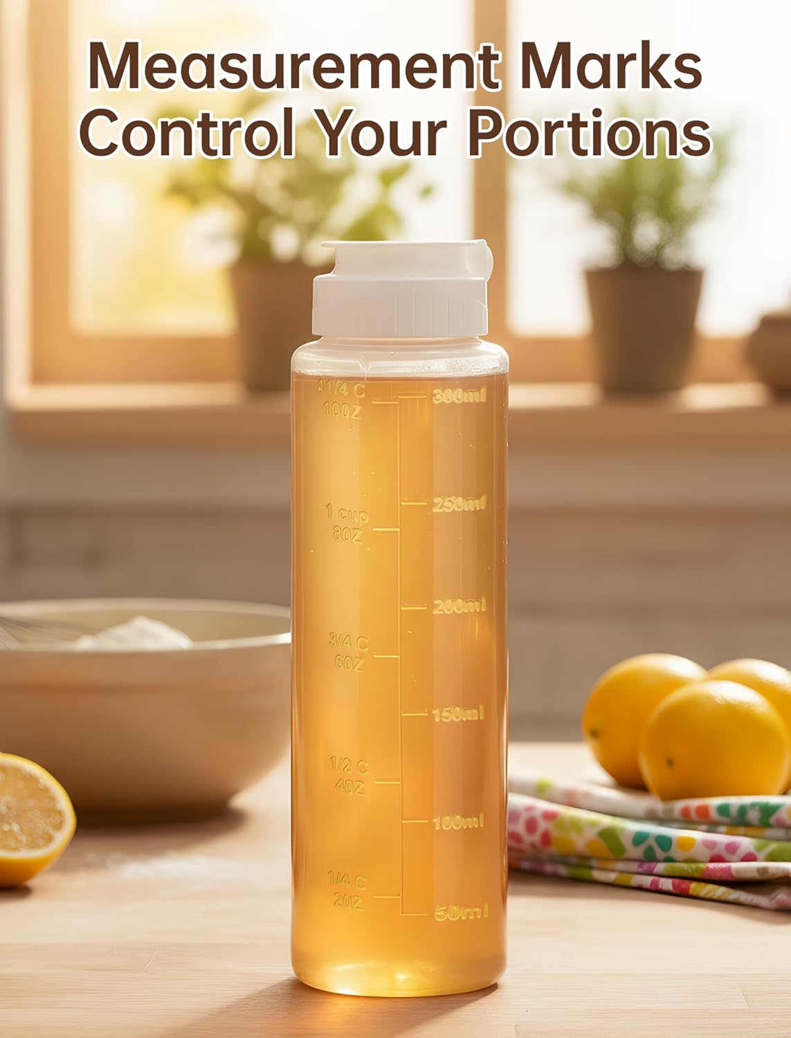 No Drip Honey Dispenser, 10 oz BPA-Free - Superior Leak-Proof Design Ensures Precise, Mess-Free Pouring with a Simple Squeeze. Perfect for Honey, Syrup, Ketchup & More(2PCS)