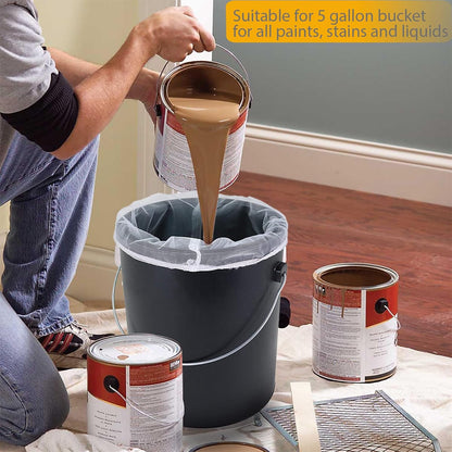 10 Pack Paint Strainer Bags 5 Gallon Paint Strainer Bags Filters Paint Filter Bags Fine Mesh with Elastic Drawstring for 5 Gallon Bucket Paint Strainer