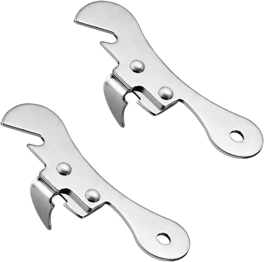 2Pcs Silver One Size Stainless Steel Can Opener Manual Can Opener Multifunctional Kitchen Accessories, Manual Can Openers