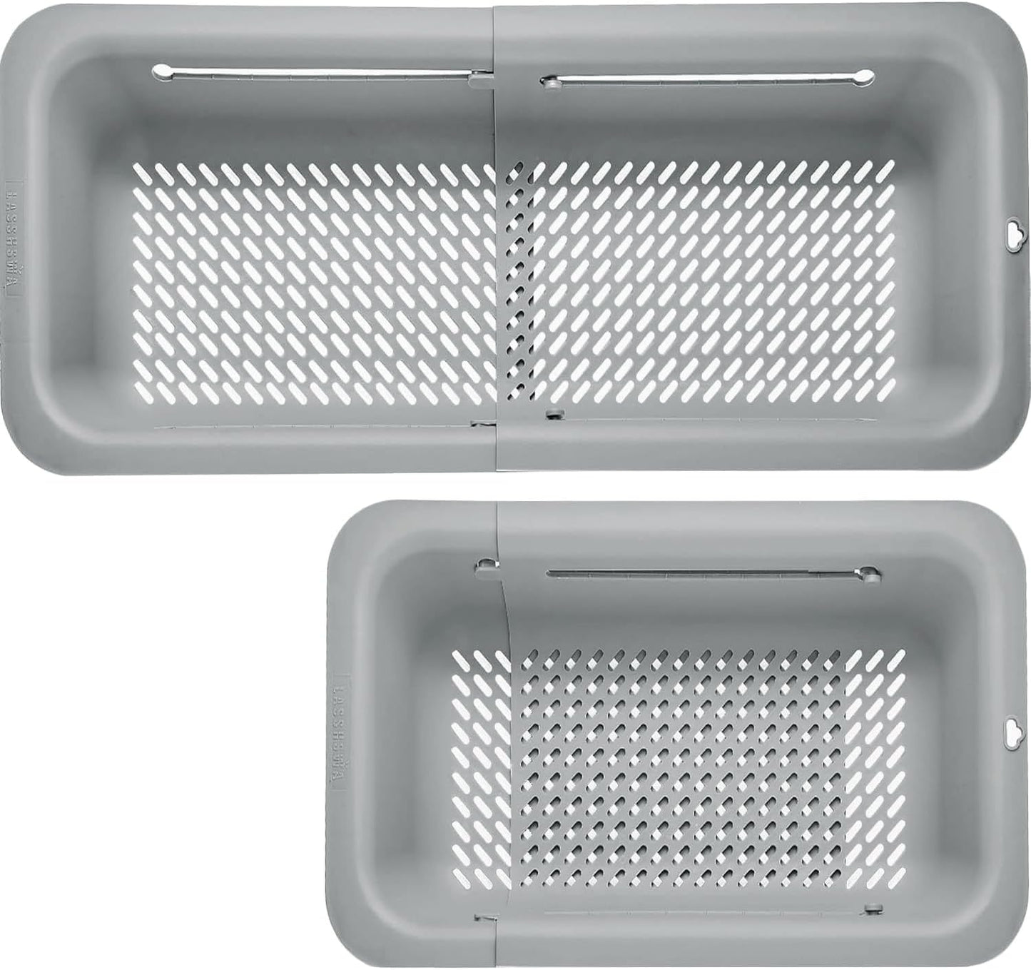 Collapsible Colander for Kitchen, Over the Sink Strainer Basket for Kitchen, Fruit Pasta Food Strainer Expandable Plastic Colander BPA Free (Black)