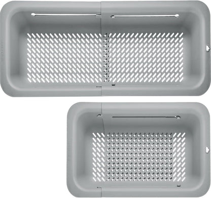 Collapsible Colander for Kitchen, Over the Sink Strainer Basket for Kitchen, Fruit Pasta Food Strainer Expandable Plastic Colander BPA Free (Black)