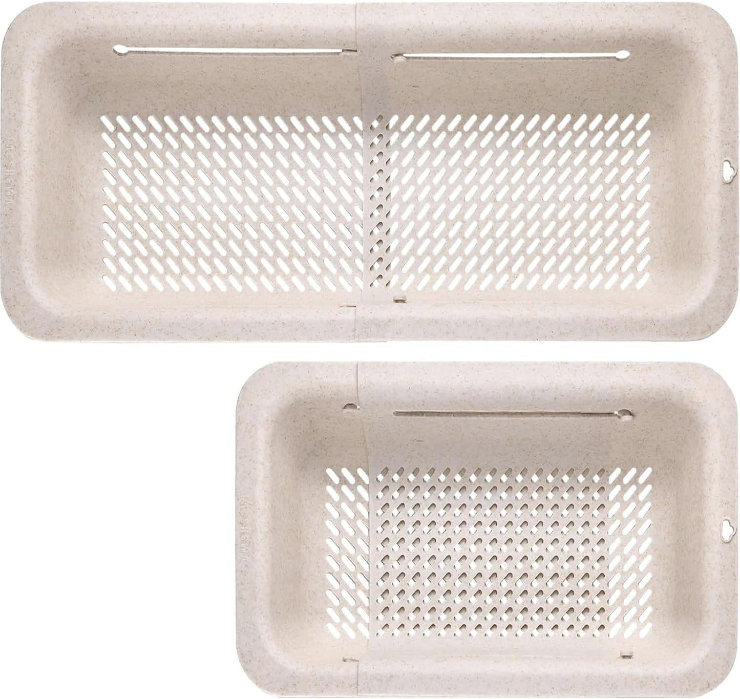 Collapsible Colander for Kitchen, Over the Sink Strainer Basket for Kitchen, Fruit Pasta Food Strainer Expandable Plastic Colander BPA Free (Black)