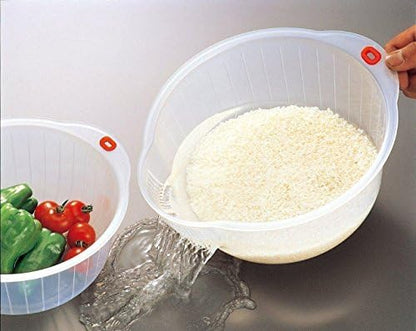 .0800 Japanese Vegetable Fruit Rice Acrylic Wash Bowl, 8-Inch, Clear