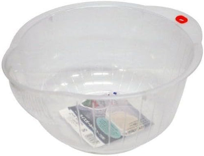 .0800 Japanese Vegetable Fruit Rice Acrylic Wash Bowl, 8-Inch, Clear