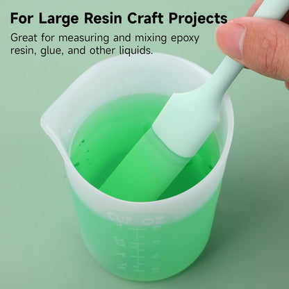 300ml Large Silicone Measuring Cups, 10OZ Reusable Squeeze and Pour Resin Cups for Epoxy, Casting Molds, Slime, Craft Art Projects, Cup Making, Waxing, 6 Packs