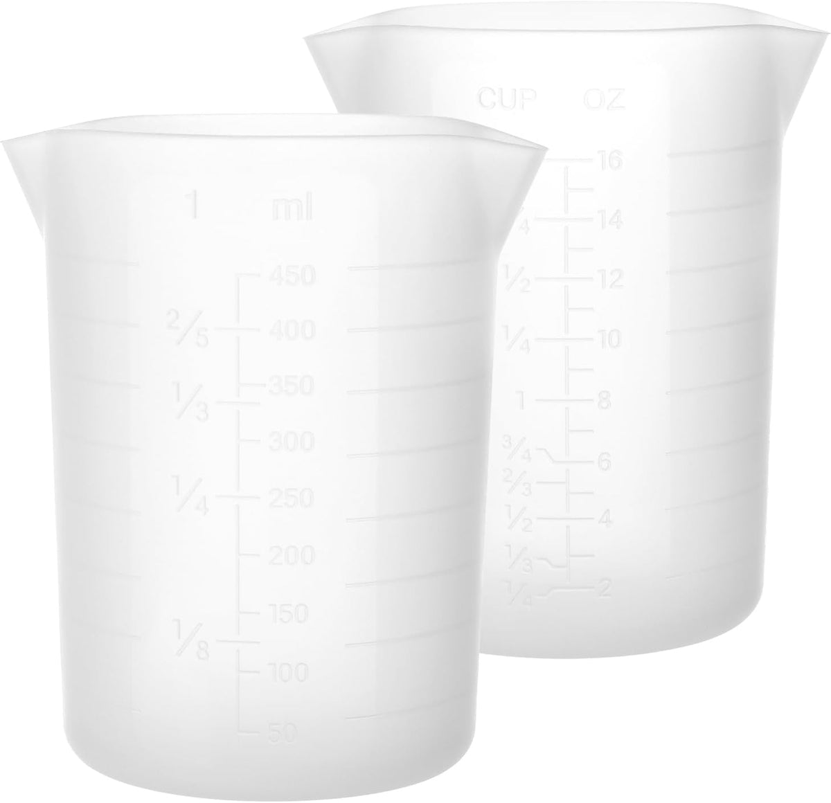 300ml Large Silicone Measuring Cups, 10OZ Reusable Squeeze and Pour Resin Cups for Epoxy, Casting Molds, Slime, Craft Art Projects, Cup Making, Waxing, 6 Packs