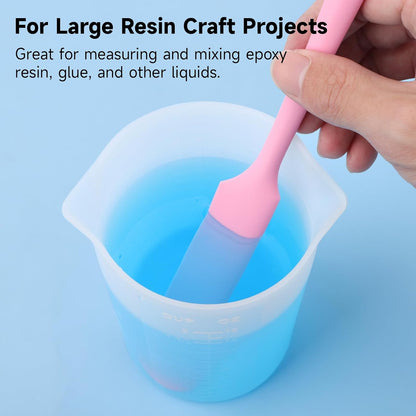 300ml Large Silicone Measuring Cups, 10OZ Reusable Squeeze and Pour Resin Cups for Epoxy, Casting Molds, Slime, Craft Art Projects, Cup Making, Waxing, 6 Packs
