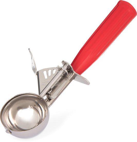 60300-24 Stainless Steel Portion Control Disher Scoop, 1.8 oz, Red