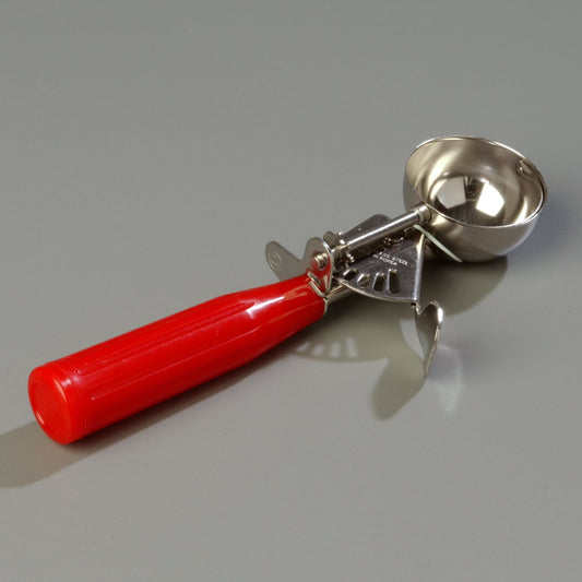 60300-24 Stainless Steel Portion Control Disher Scoop, 1.8 oz, Red