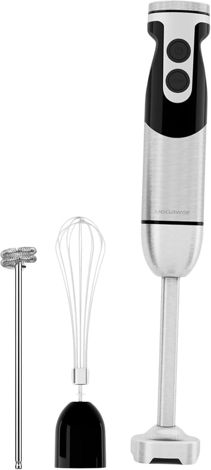 5-in-1 Immersion Hand Blender, 400W, Variable Speed, Red