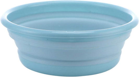 Multi-purpose Collapsible Dish Tub Bowl BPA-Free Round Lightweight Collapsible Wash Basin (Blue)