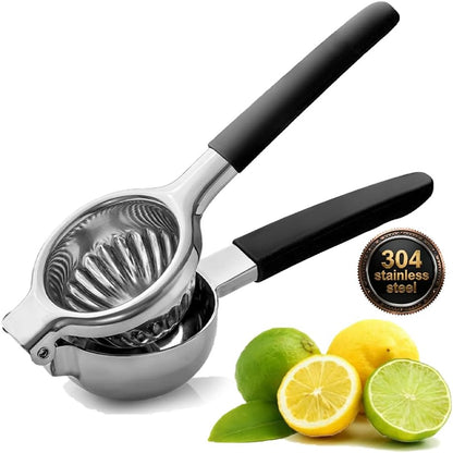 Lemon Squeezer, Heavy Duty Zinc Alloy Manual Citrus Juicer and Lime Squeezer, Handheld Fruit Press for Maximum Juice Extraction, Easy to Clean Metal Hand Juicer for Cooking & Cocktails, Gold
