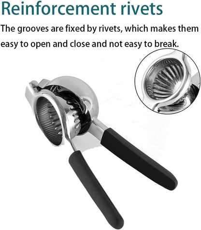 Lemon Squeezer, Heavy Duty Zinc Alloy Manual Citrus Juicer and Lime Squeezer, Handheld Fruit Press for Maximum Juice Extraction, Easy to Clean Metal Hand Juicer for Cooking & Cocktails, Gold