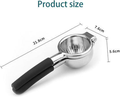 Lemon Squeezer, Heavy Duty Zinc Alloy Manual Citrus Juicer and Lime Squeezer, Handheld Fruit Press for Maximum Juice Extraction, Easy to Clean Metal Hand Juicer for Cooking & Cocktails, Gold