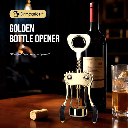 Wine Opener, Zinc Alloy Premium Wing Corkscrew with Multifunctional Bottles Opener, Sharp Wine Corkscrew with Ergonomic Non-Slip Wing Handle, Upgrade