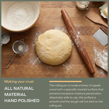 Sapele French Rolling Pin for Baking