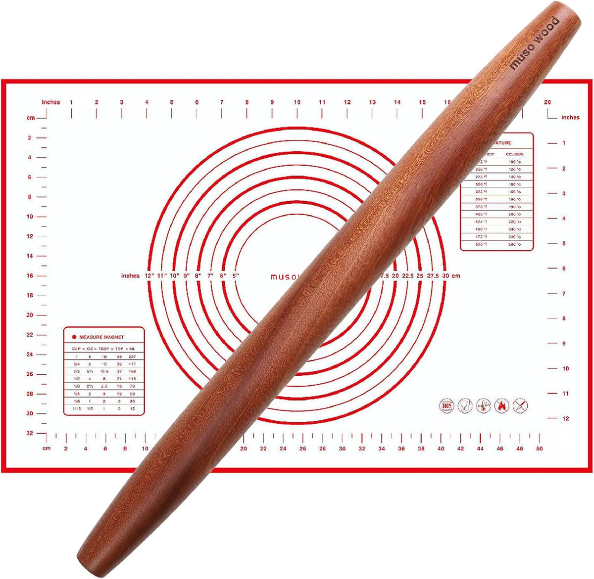 Sapele French Rolling Pin for Baking