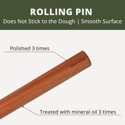 Sapele French Rolling Pin for Baking