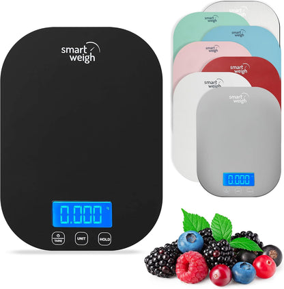 Mint Green Kitchen Scale, 11 lb x 1g, Tare & Backlit Display